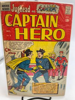 Jughead as Captain Hero Comic #2 Archie Series 1966 Silver Age 12 Cents The Archies as Superheros