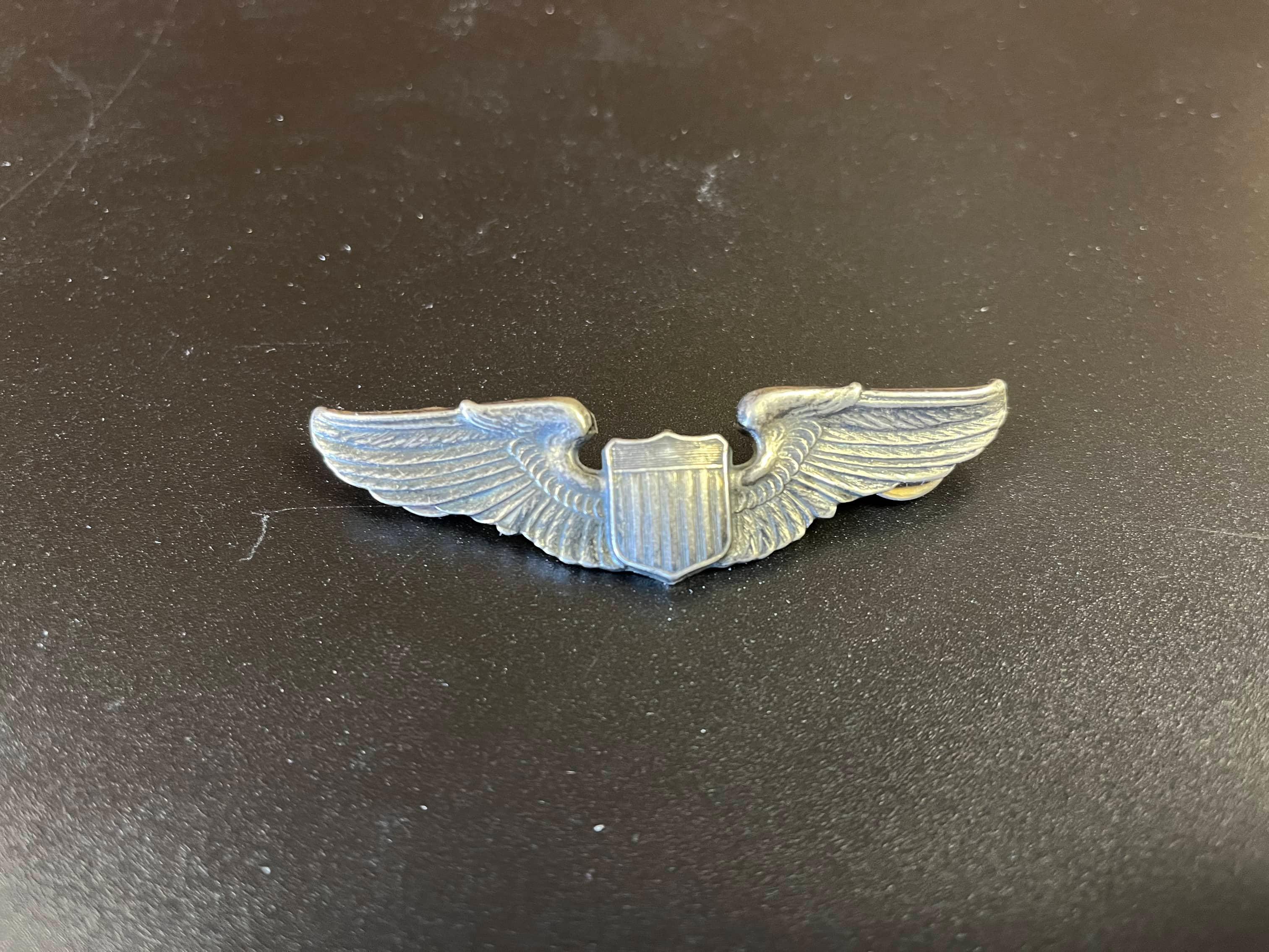 WWII 3 1/8" Sterling AAF Pilot Wings