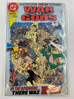 War of the Gods Comic #4 DC Comics 1991 Posters Intact Black Adam Flash Superman & Troia