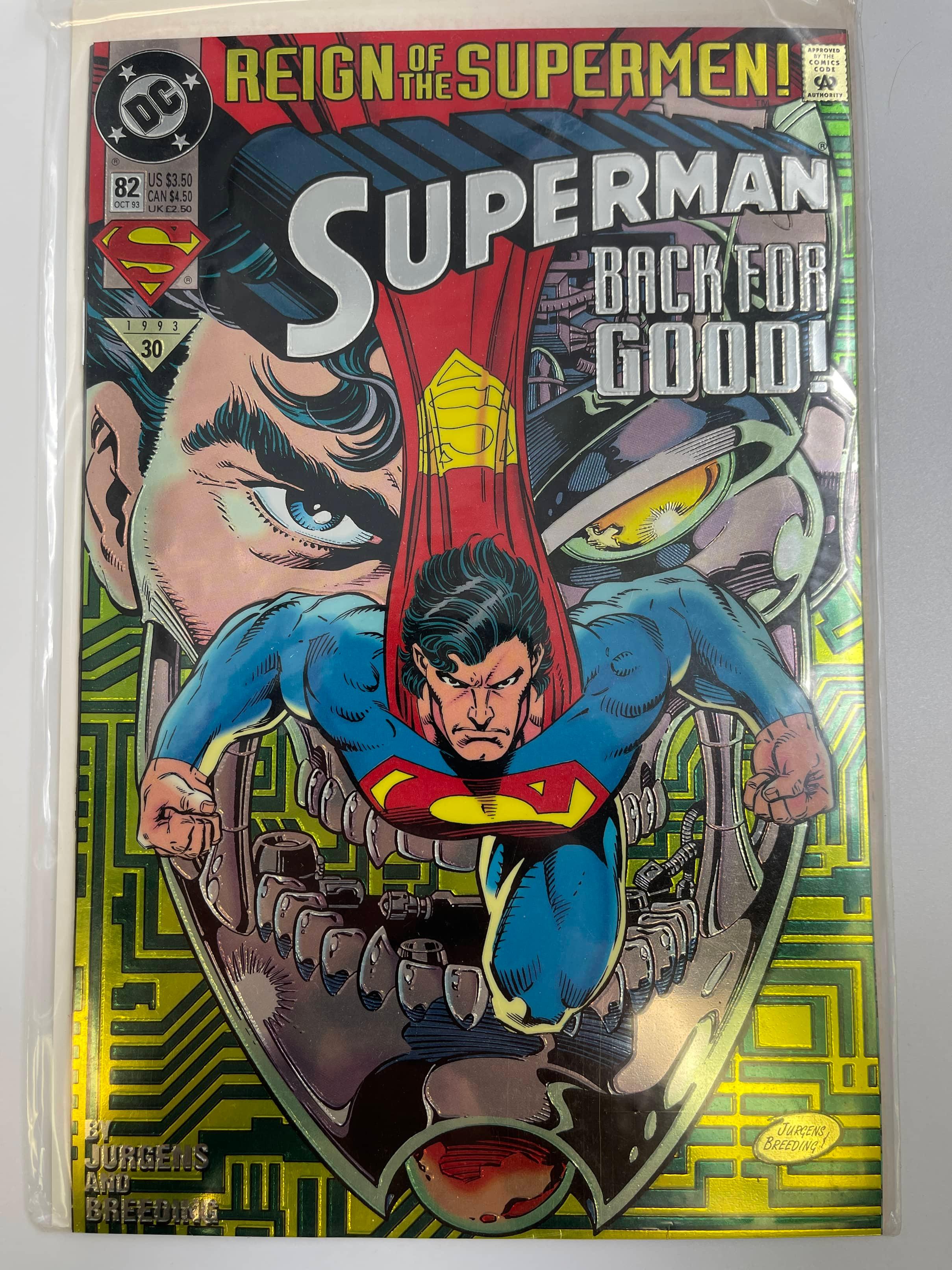 Superman Comic #82 DC Comics Collectors Edition Chromium Cover