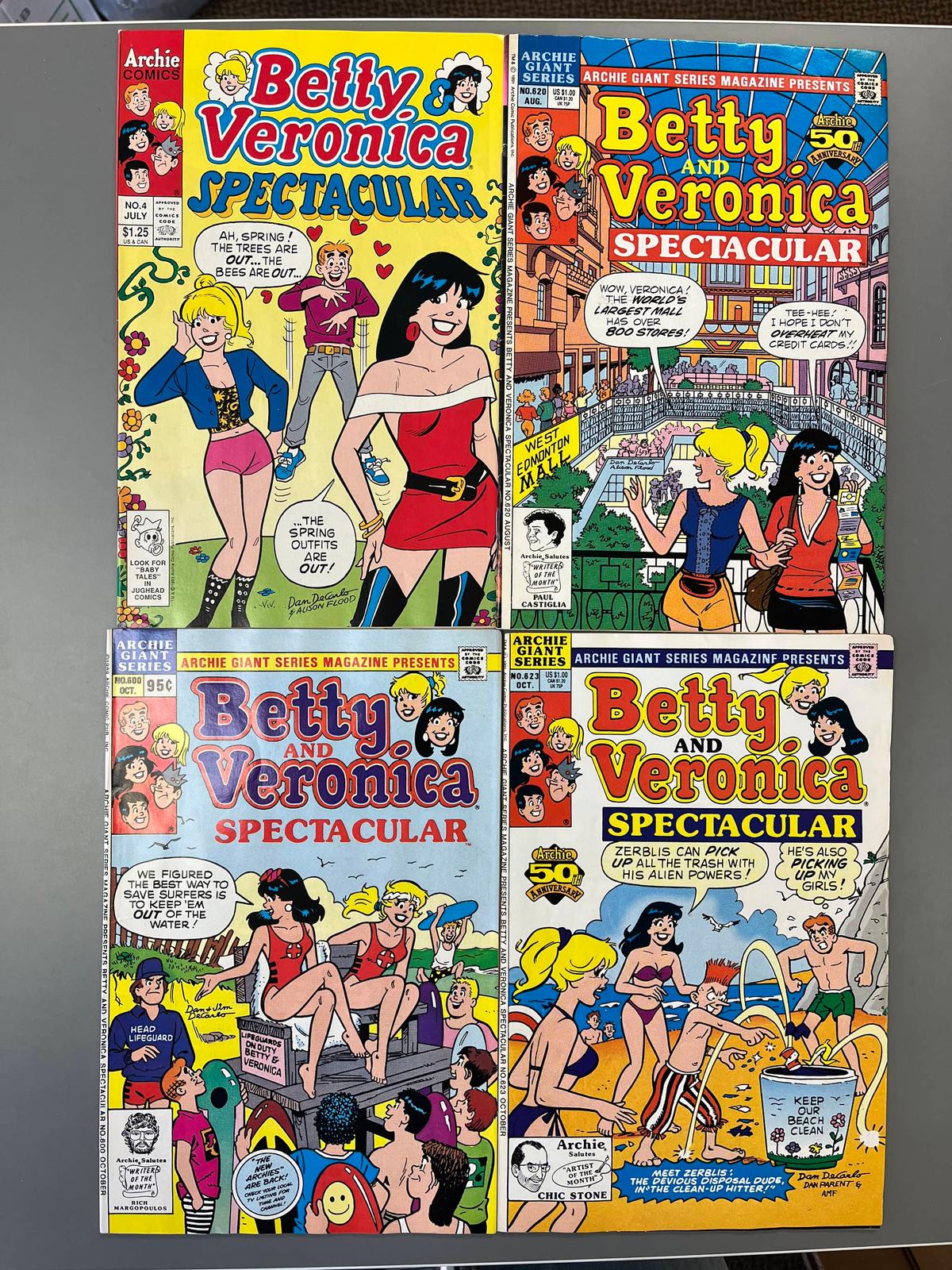 4 Issues Betty and Veronica Spectacular Comic #4 #600 #620 & #623 Archie Comics