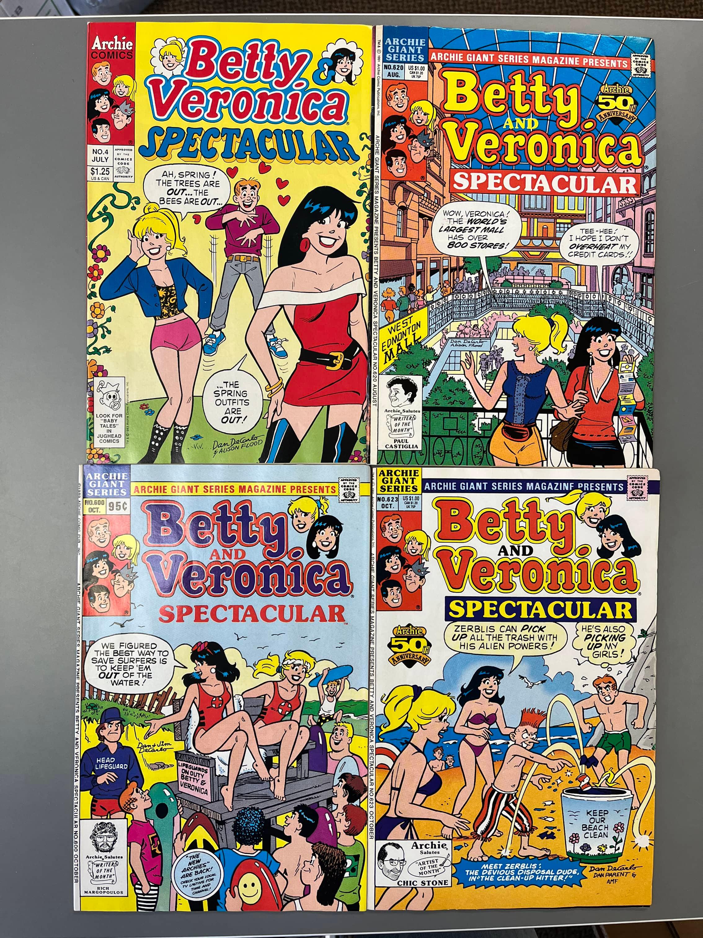 4 Issues Betty and Veronica Spectacular Comic #4 #600 #620 & #623 Archie Comics