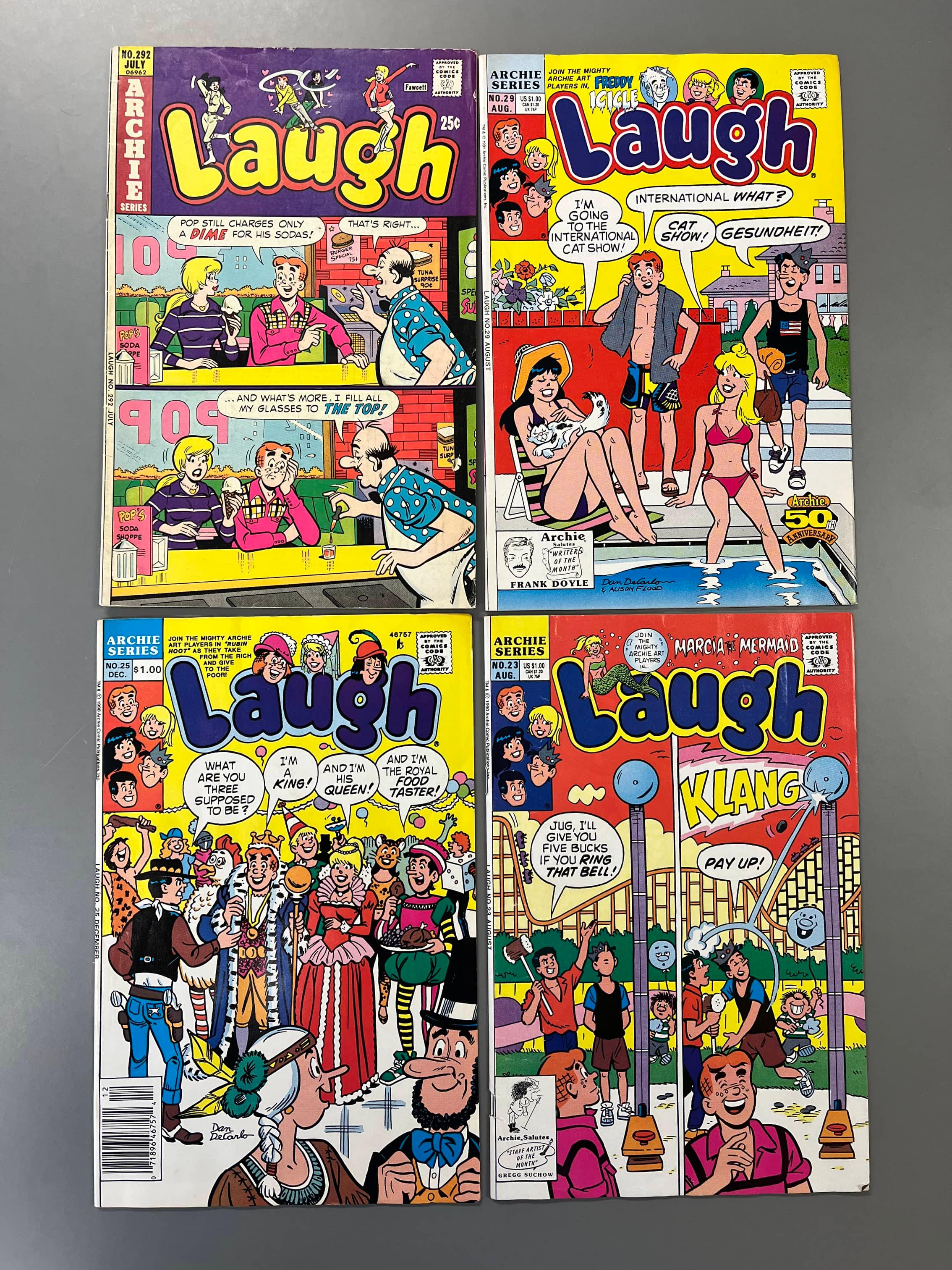 4 Issues Laugh Comics #23 #25 #29 & #292 Archie Comics