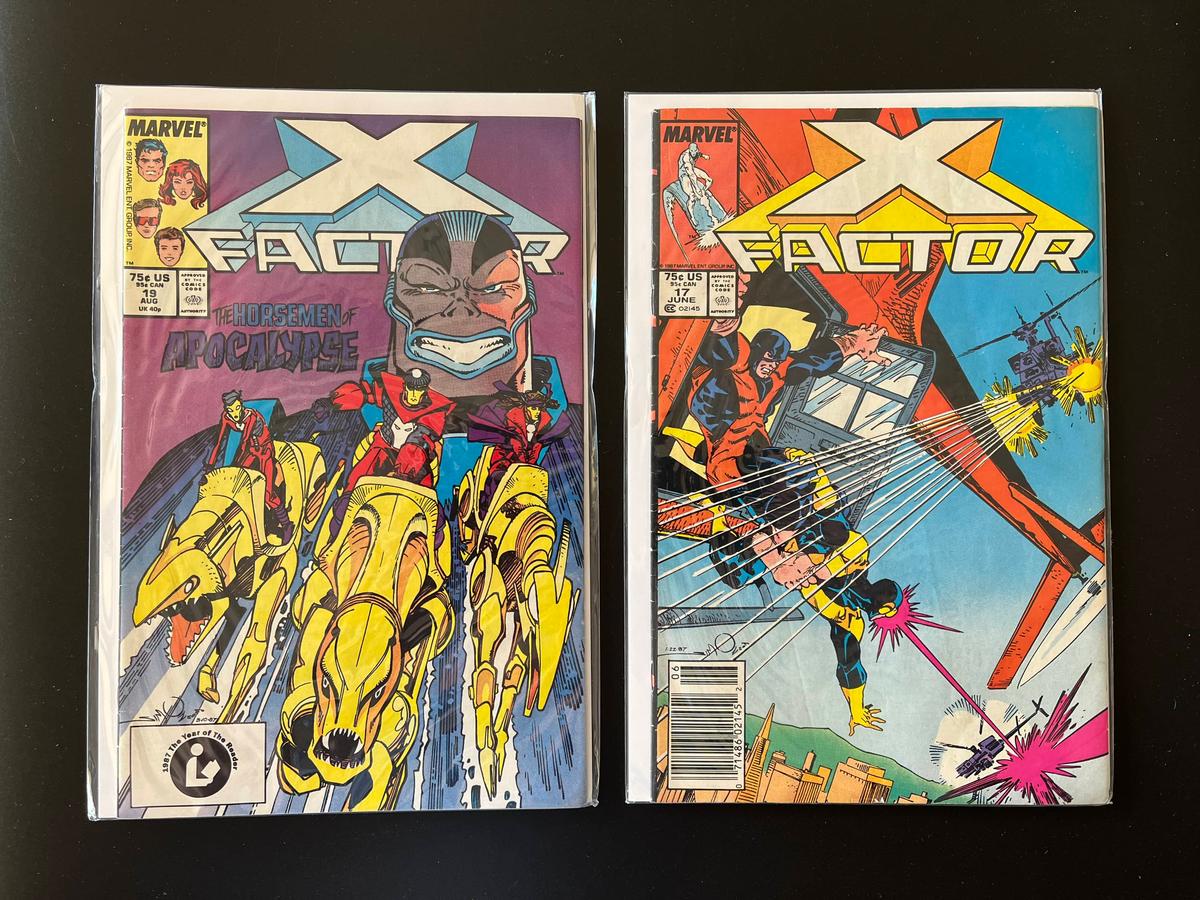 2 Issues X Factor #17 & #19 Marvel Comics KEYS 1st Team Appearance of Rictor 2nd Apprearance of Apoc