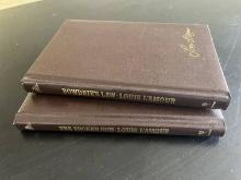 2 Leather Bound Louis Lamour Collection Books Bowdrie's Law & The Broken Gun