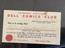 Rare! 1950's Dell Comics Club Membership Card