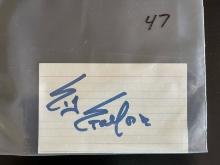 Sylvester Stallone Signed Index Card