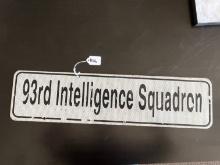 Vintage USAF/MRSOC 93rd Intelligence Sqn. Sign