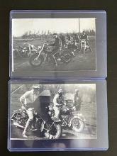 (2) Great Antique Motorcycle Postcards