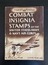 Vintage Complete 1940 Times Union Combat Insignia Stamps Collection of 50 Stamps of the US Army & Na