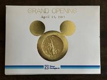 Rare Original 1983 Tokyo Japan Disneyland Grand Opening Gold Coin Medallion Employee Exclusive Still