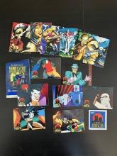 Grouping of DC & Marvel Comic Cards, 7 Batman & Robin Skybox 1995 Bonus Asylum Seeds - 6 Wolverine C