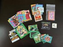 Grouping of TV Show Cards and Stickers Bugs Bunny Space Jam Saved By The Bell Mighty Morphin Power R