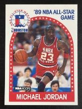 Michael Jordan 1989 NBA All Star Game Basketball Card #21 NBA Hoops Houston Chicago Bulls