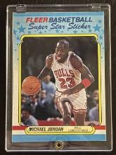 Michael Jordan Super Star Sticker Unused ENCASED 1988 Fleer NBA