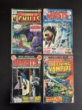4 Issues Ghosts #12 & #37 The Living Vampire #29 Chamber of Chills #18 DC & Marvel Bronze Age