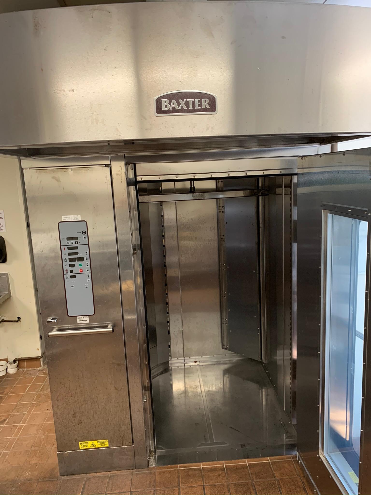 2015 Baxter OV500G2-EE Natural Gas Rotating Double Rack Oven w/Gaylord S/S Exhaust Hood