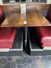 (4) 30”x48” Darkwood High Top Booth Tables w/Single Metal Bases