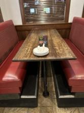 (3) 30”x72” Darkwood High Top Booth Tables w/Single Metal Bases