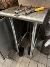 30”W x 18”D Stainless Steel Work Table (No U/S)