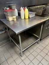 36”x36” All Stainless Steel Bakery Work Table (No U/S)