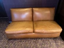 Marbella Designs 67"�W x 32"�D x 34"�H Brown Leather Sofa