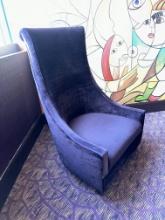 31â€�W x 28â€�D x 50â€�H Purple Fabric High Back Chair
