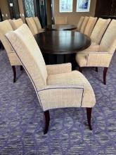 (2) Thayer Coggin 26"W x 21"D x 42"H Decor Fabric Arm Chairs