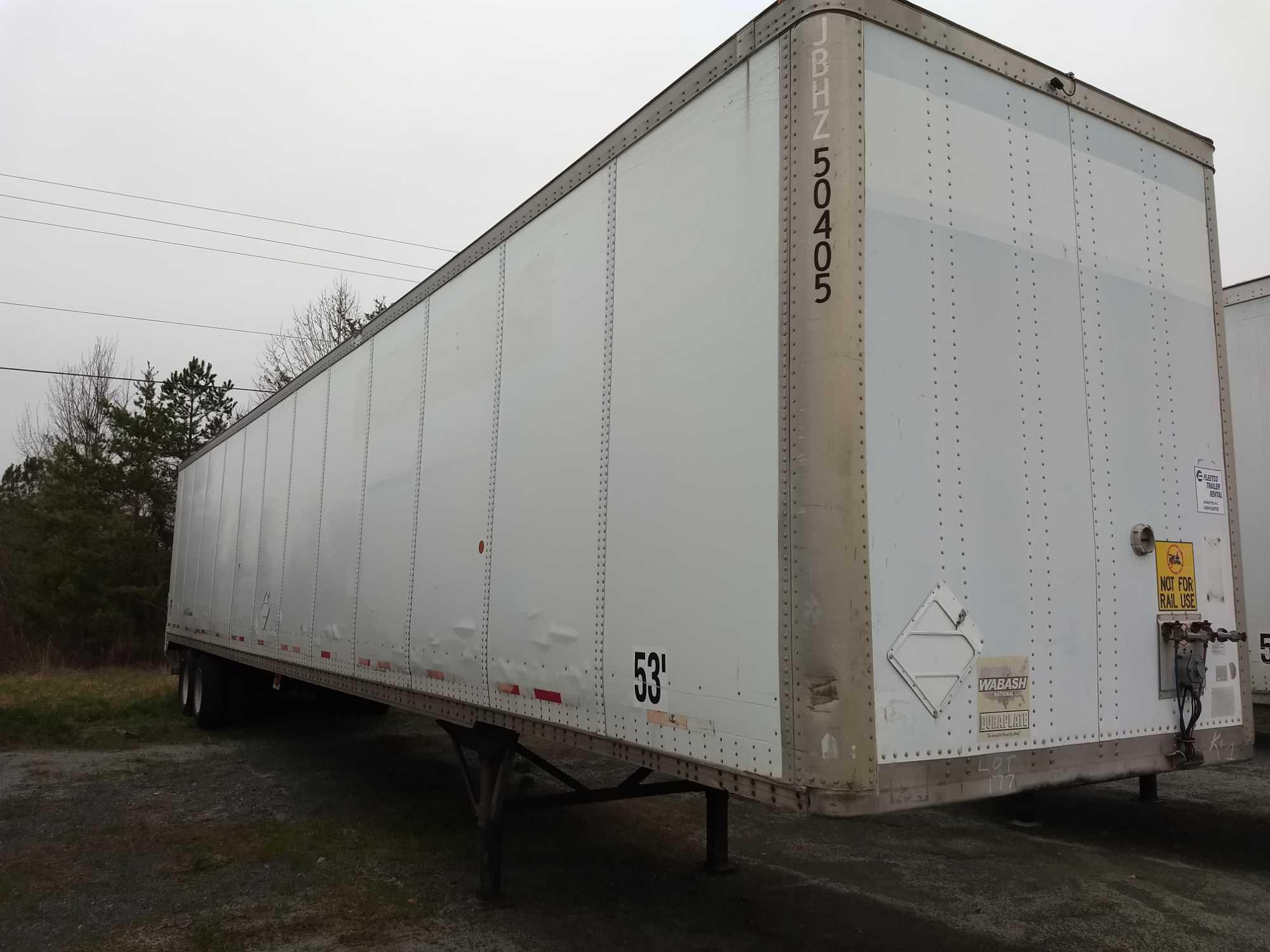 2002 Wabash 53 Ft T/A Van Trailer