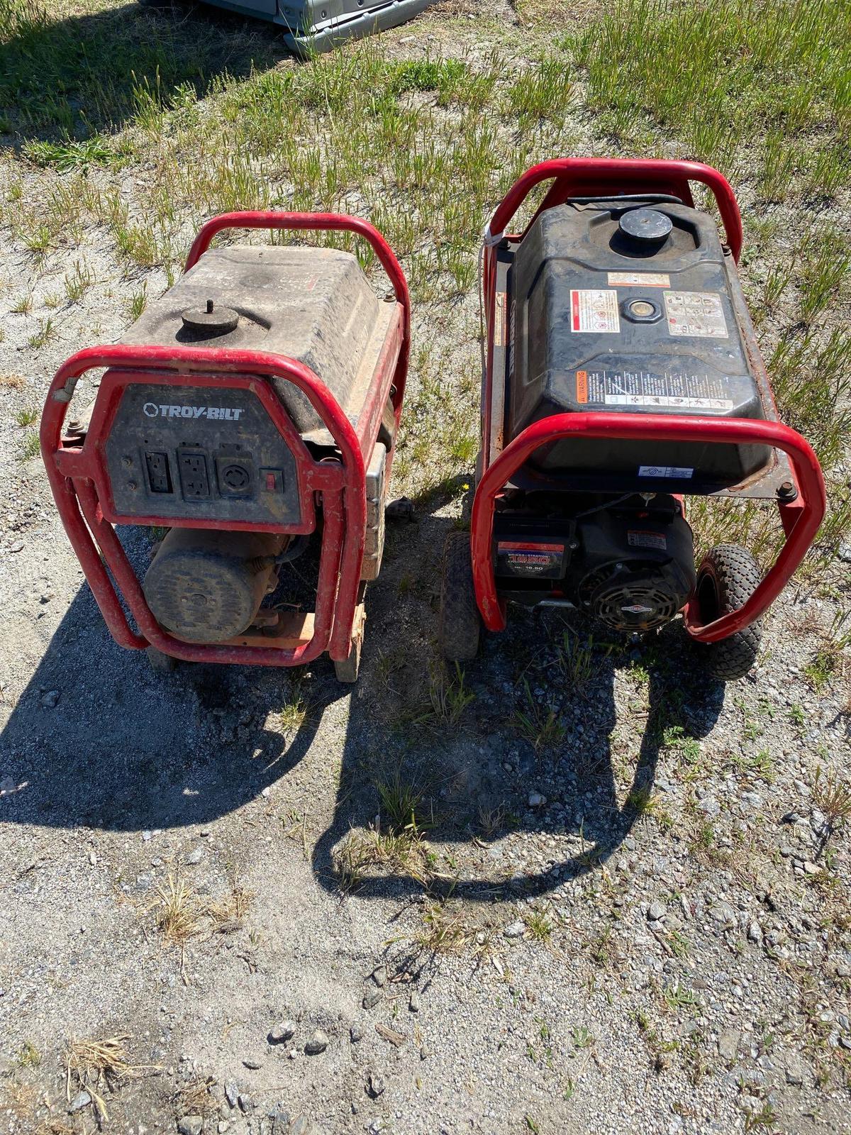 (2) Troy Bilt 6000 Watt Generators