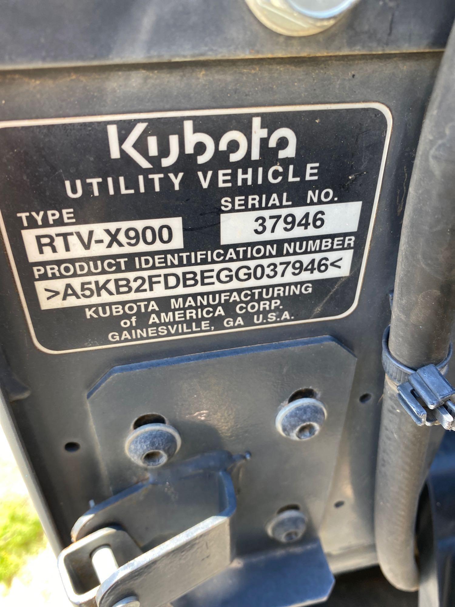 2017 KUBOTA RTV900 4X4 UTILITY VEHICLE