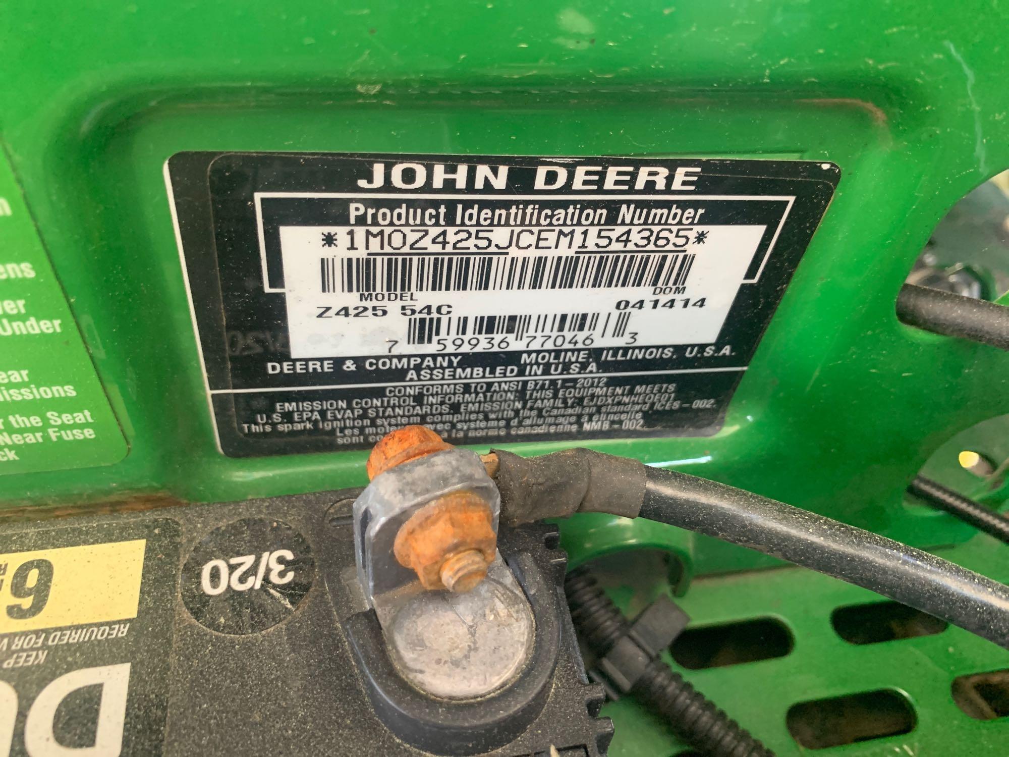 John Deere EZtrak Z425 Zero Turn Mower