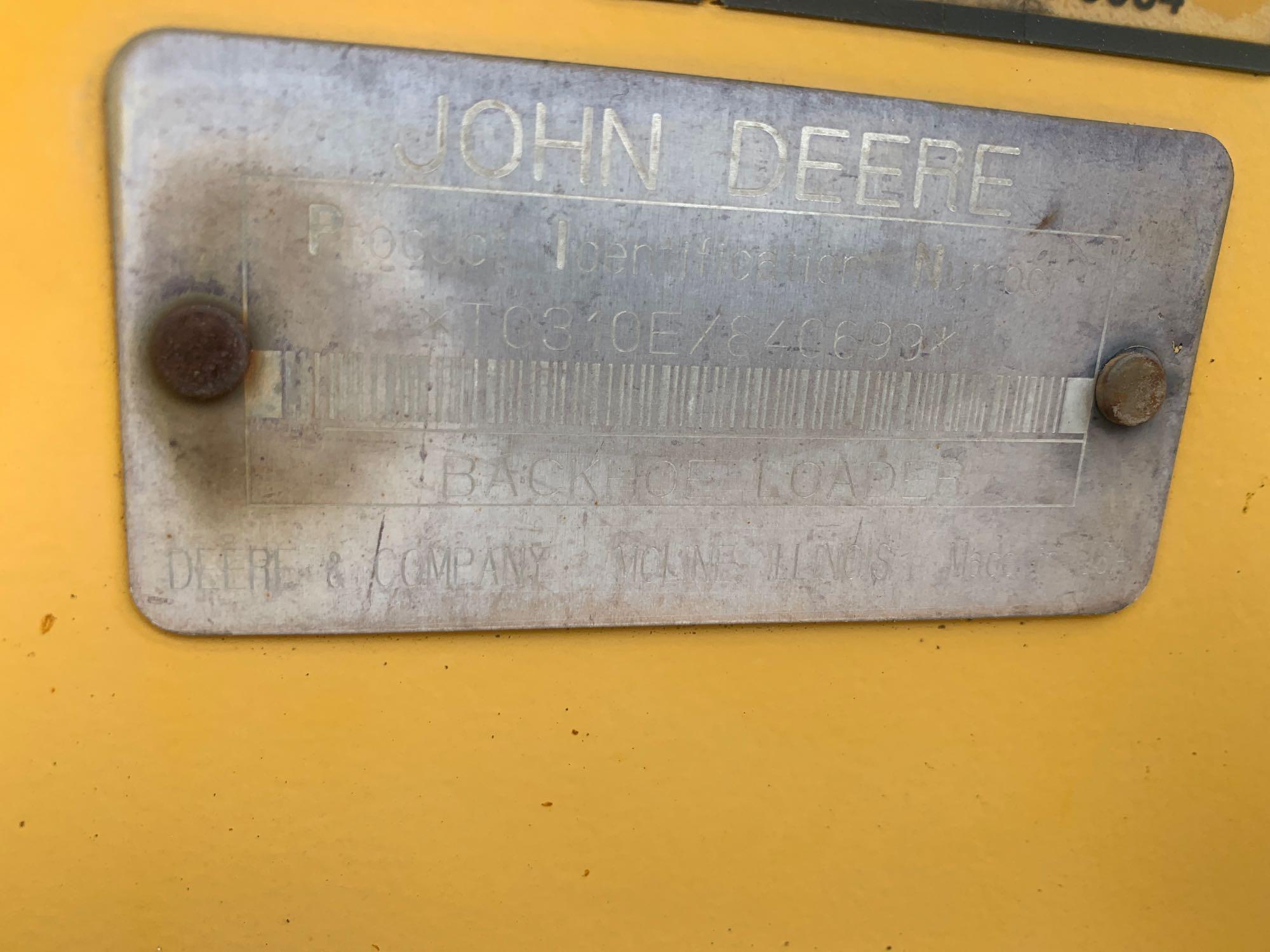 John Deere 310E Loader Backhoe