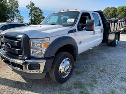 2012 Ford F450 Super Duty 6.7L PowerStroke Crew Cab Flat Bed Dump Dually