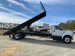 2016 FORD F-750 S/A FLATBED DUMP TRUCK