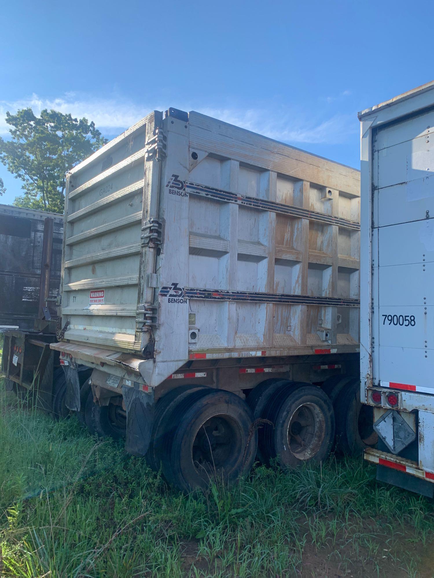 1994 Benson 38FT Tri/A Aluminum High Side Dump Trailer