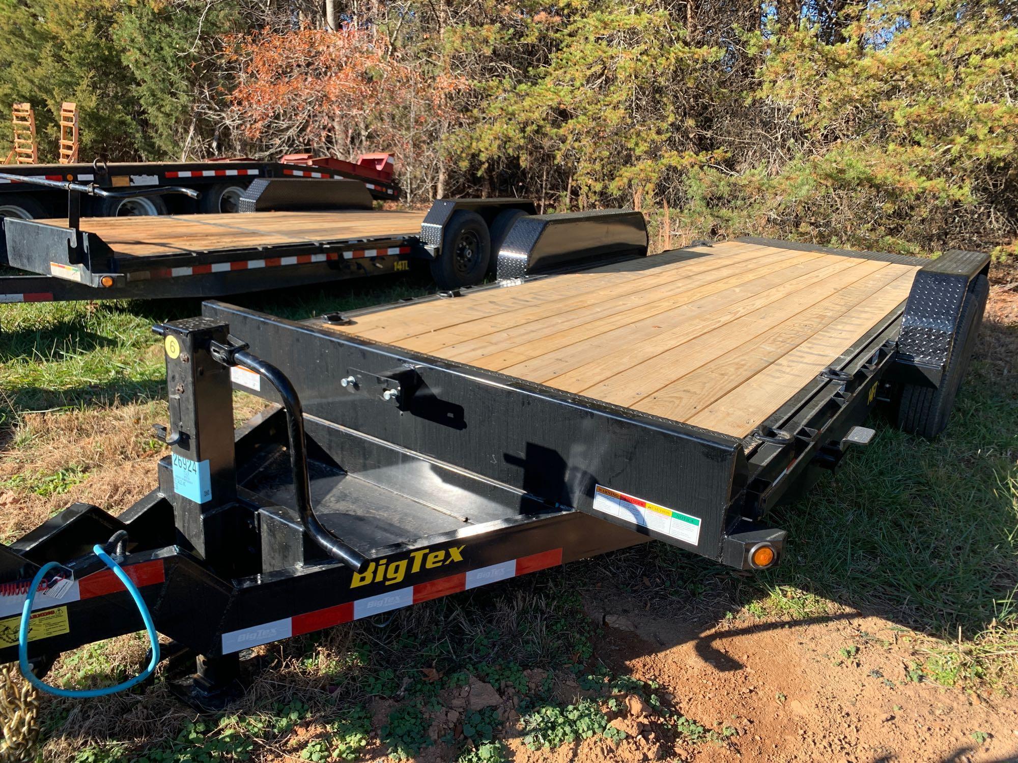 2022 Big Tex 14FT-20BK Full Tilt Deck T/A Trailer