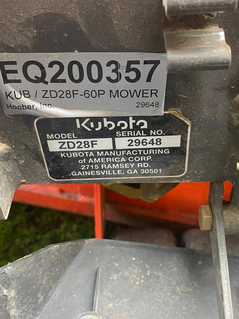 Kubota ZD28 Zero Turn Mower