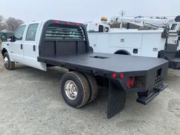 FORD F350 4x4 CREW CAB FLATBED