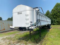 1996 Travis 39FT T102 T/A Aluminum End Dump Trailer