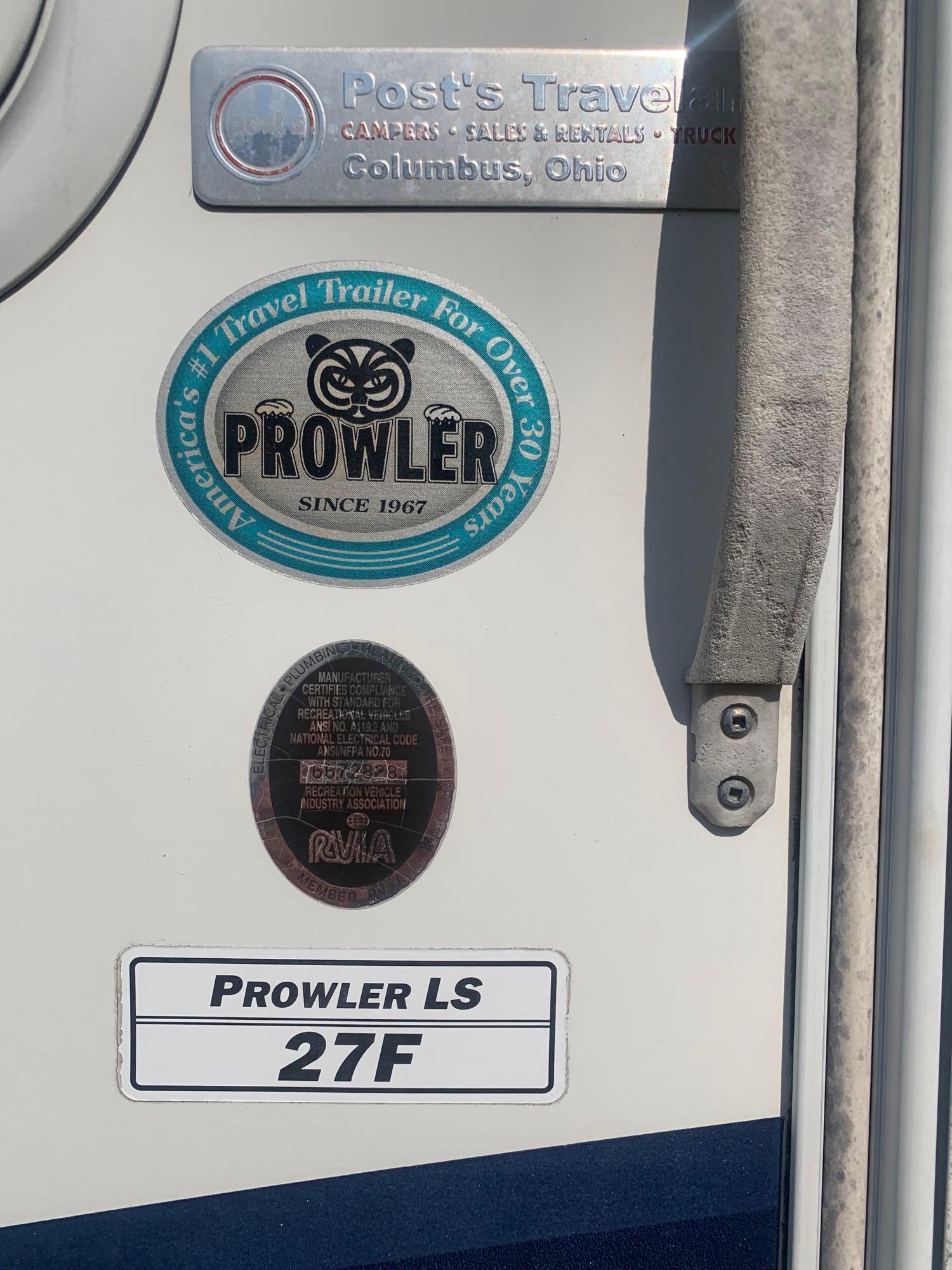 PROWLER LS 27F TOW BEHIND CAMPER