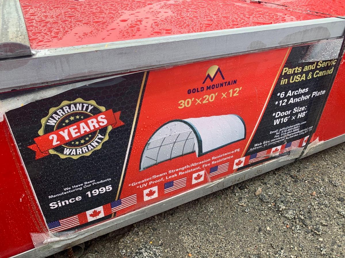 Unused 2022 Golden Mountain- S203012R-300gsm PE Dome Storage Shelter