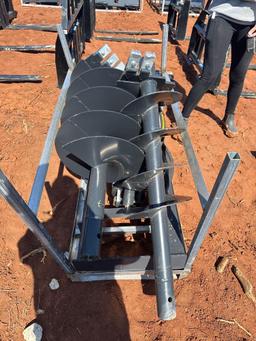 SKID STEER AUGER ATTACHMENT WITH TWO BITS