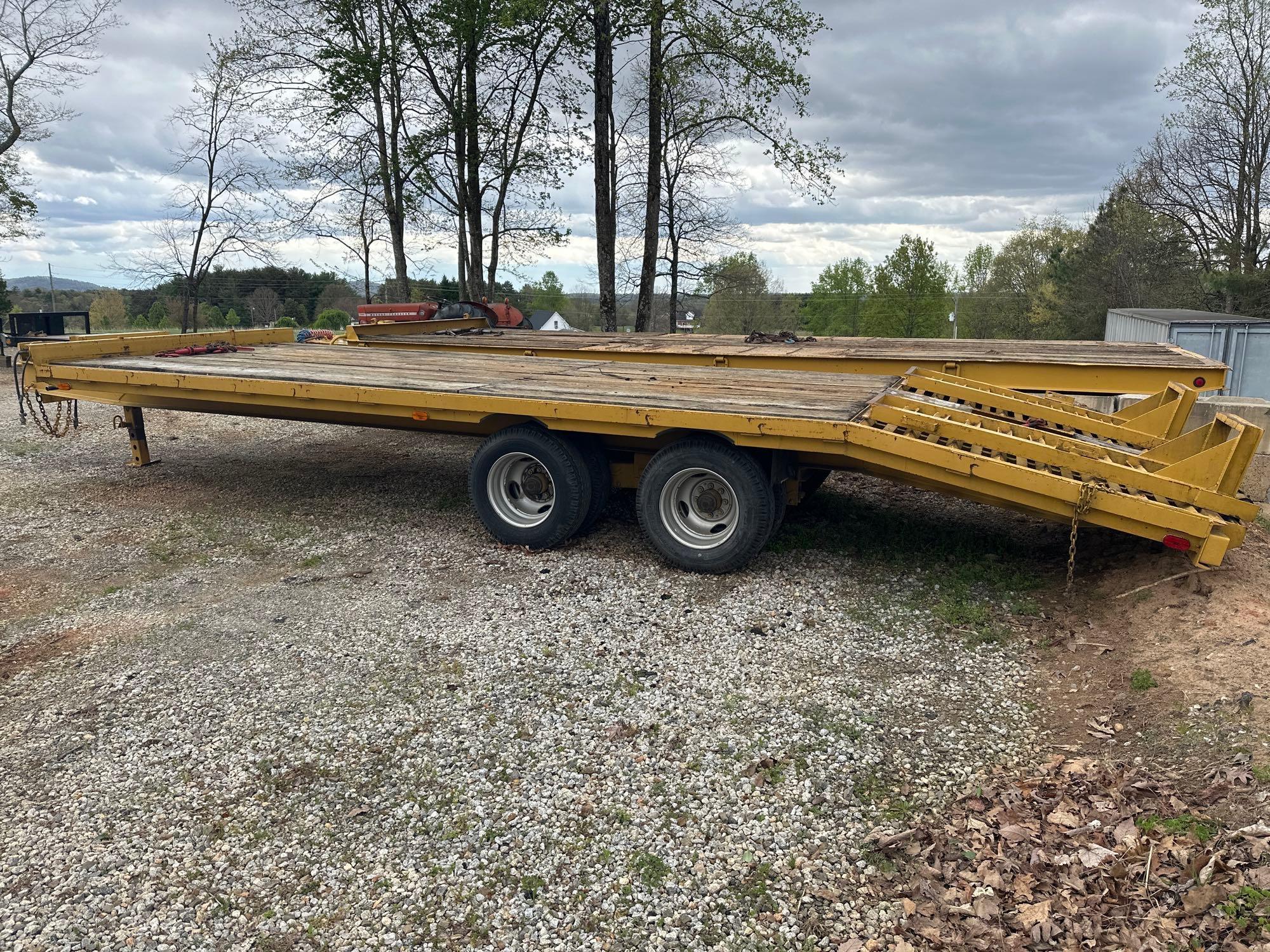 1996 HUDSON T/A 10 TON EQUIPMENT TRAILER