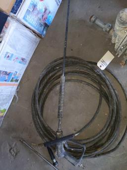 Pressure washer hoses and wand