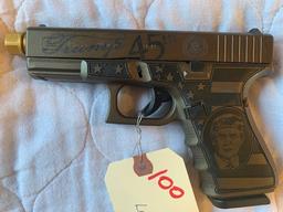 Glock 19 Gen 4  9mm Laser Engraved "Trump"