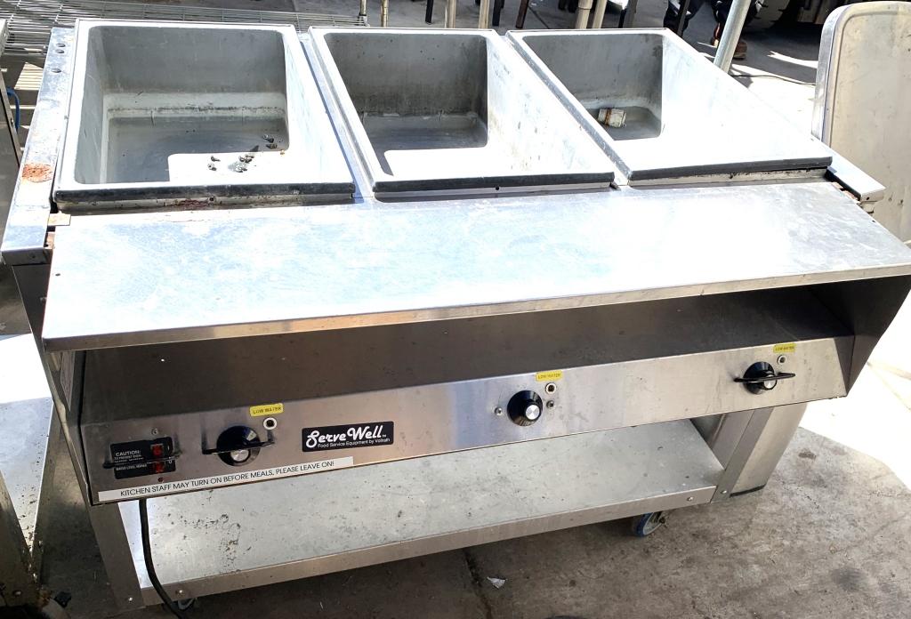 46" Electric Three Pan Hot Food Table