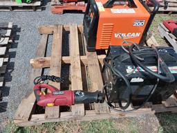 Wire Feed Welder, Reciprocating Saw, & Vulcan Welder