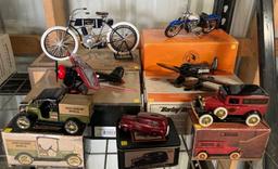 Harley Davidson Bikes, Cars & Airplane Coin Banks