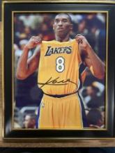 Kobe Bryant Signed Photo Framed Lakers